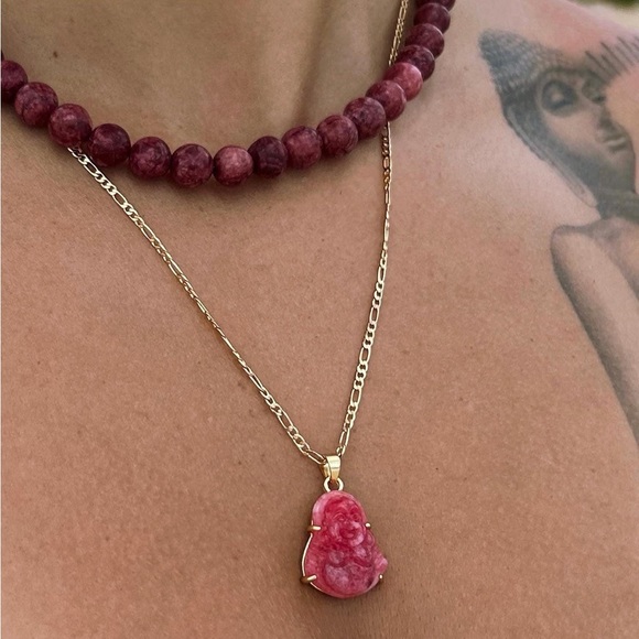 Jewelry Pink Buddha Necklace Poshmark